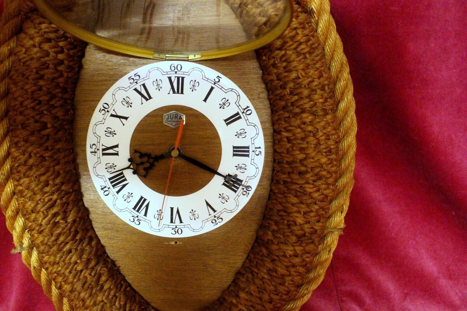 photo furniture Rustic French Antique Rope Horse Collar Wall Clock  Working  Romans Number