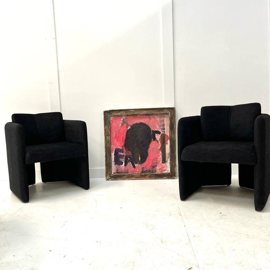Abstract Oil Painting On Reclaimed Wood & Frame photo Art