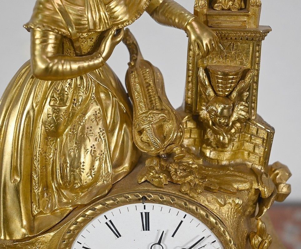 photo for sale Clock In Gilded Bronze, Napoleon III Period, Mid 19th Century