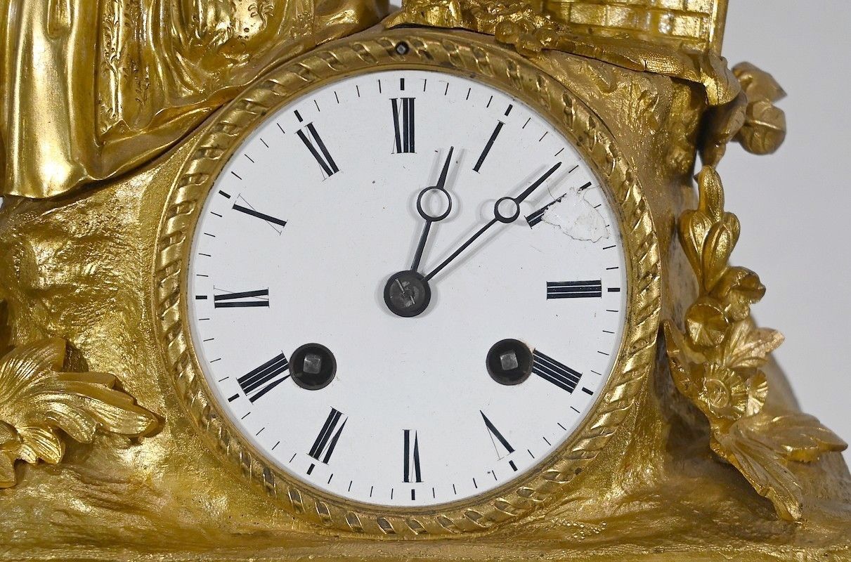1977.6 Clock In Gilded Bronze, Napoleon III Period, Mid 19th Century photo