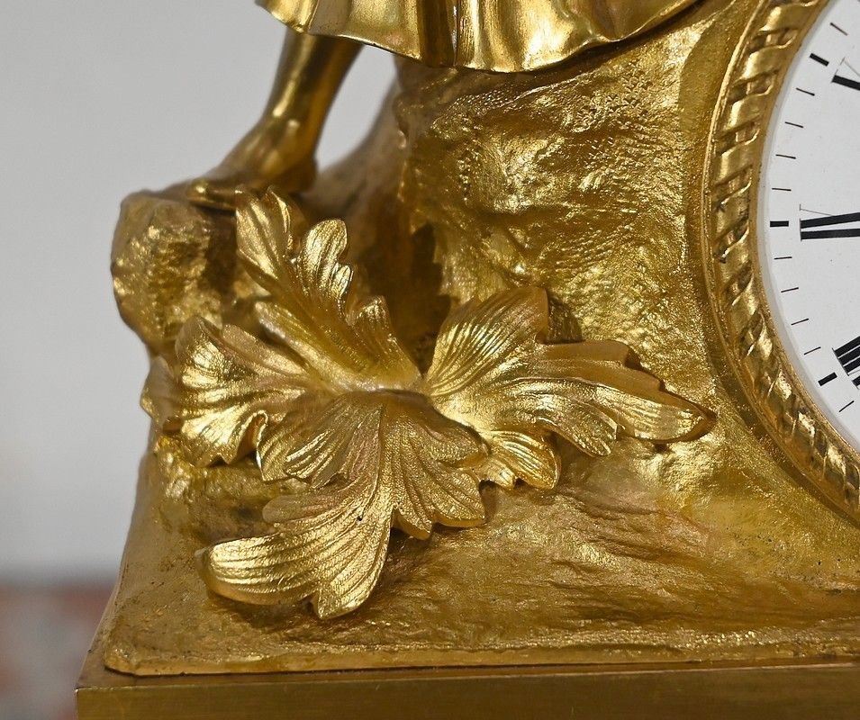photo vinterior Clock In Gilded Bronze, Napoleon III Period, Mid 19th Century