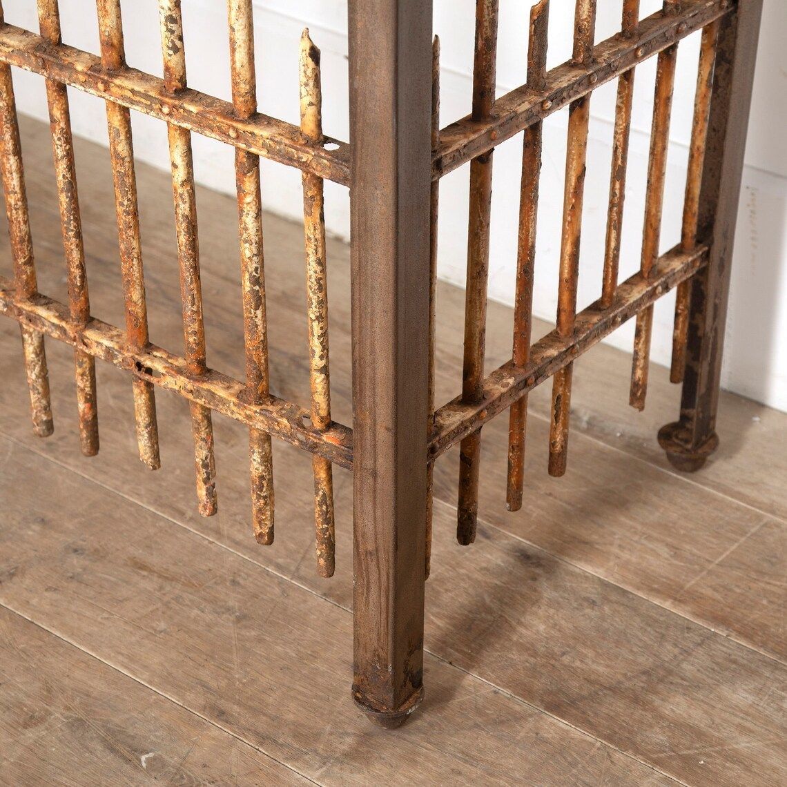 Fabulous Antique Early 20th Century French Wrought Iron And Wood Console Table photo vintage