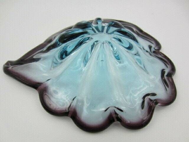 Blue And Purple Mid Century Murano Sommerso Poli Seguso Era 60’s Art Glass Bowl photo buy