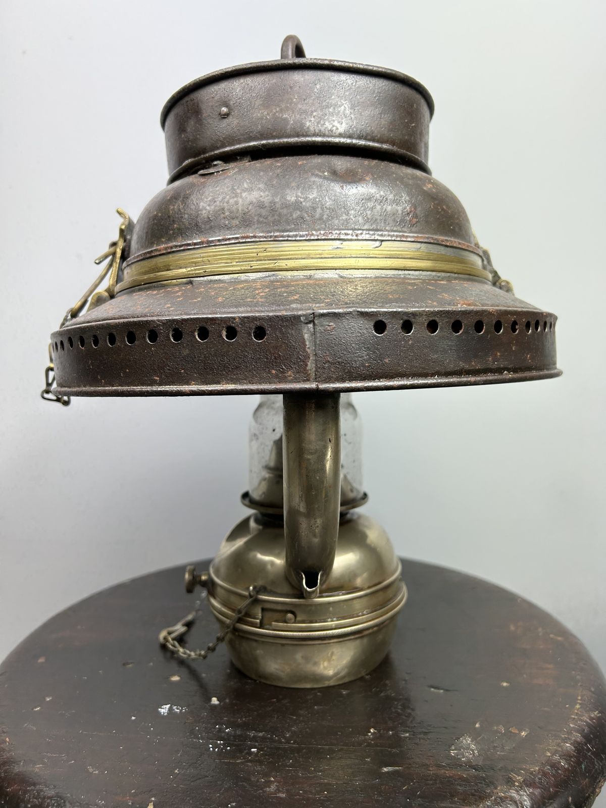 Lighting Antique Griffiths & Sons Uk Copper And Brass Oil Lantern , 1915 photo