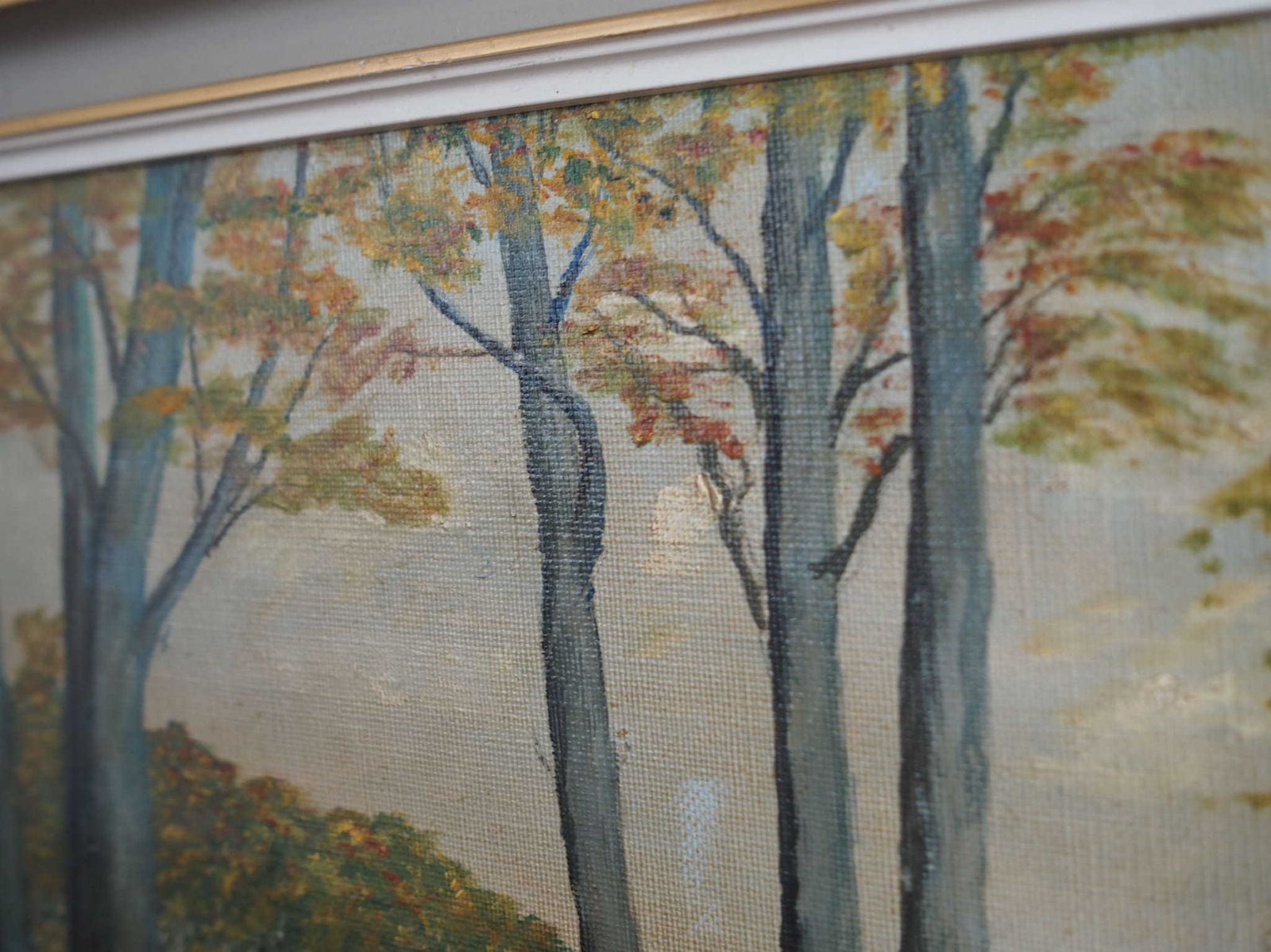 Kunst Schilderij „The Road To The Forest", Scandinavian Design, Jaren 1960 photo