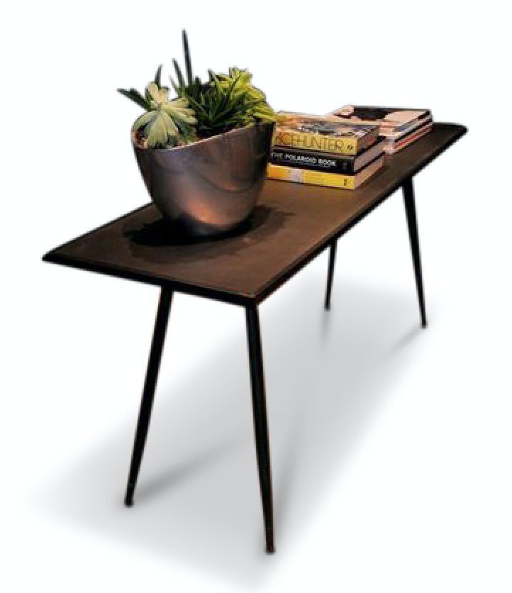 A Pair Of Industrial Coffee Tables Charcoal, Galvanised Metal Frame In A Brutalist Style. Ol