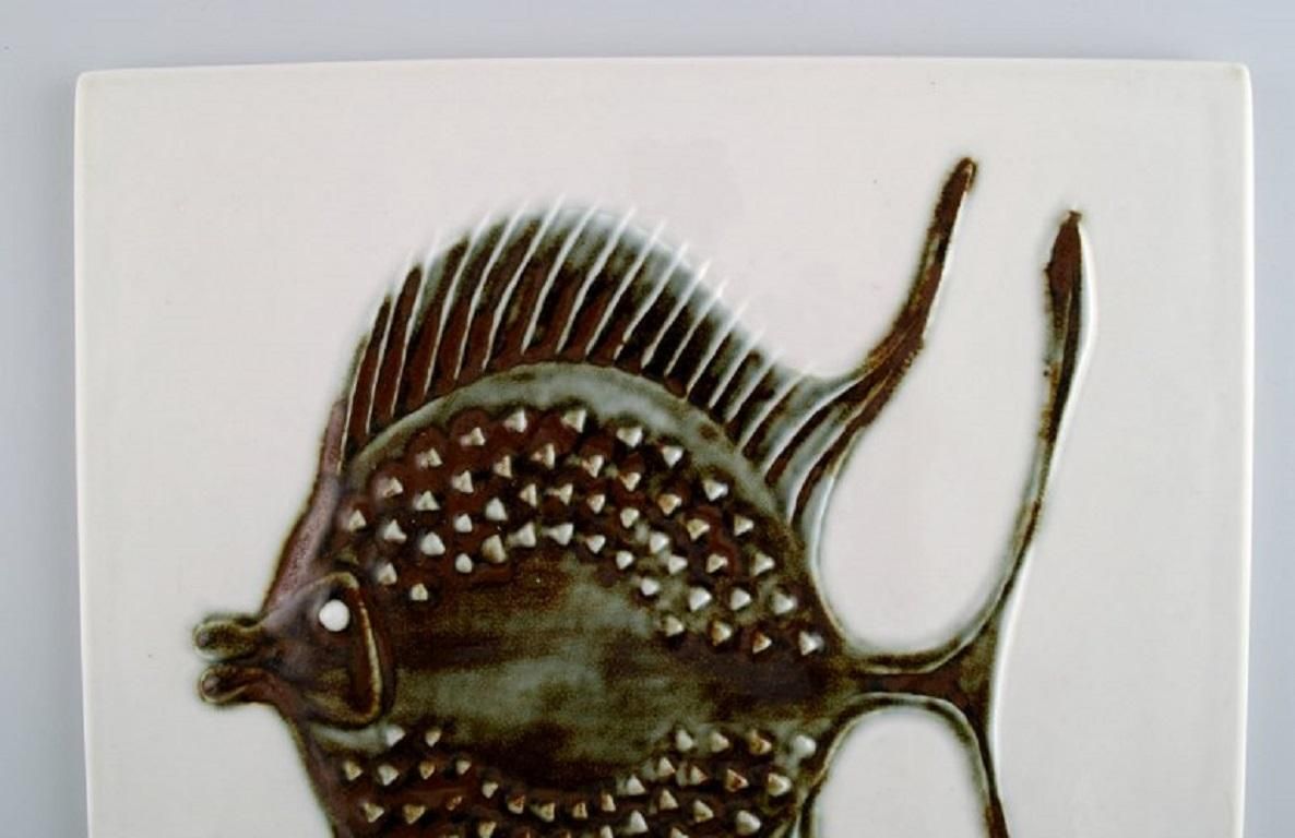 Bertil Lundgren For Rörstrand, "Gallery 1" Wall Plaque In Glazed Porcelain photo for sale