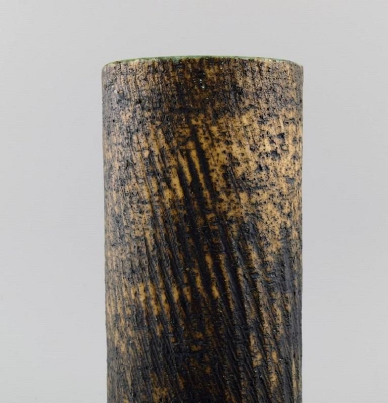Pieter Groeneveldt, Dutch Ceramicist, Cylindrical Unique Vase photo 579.0