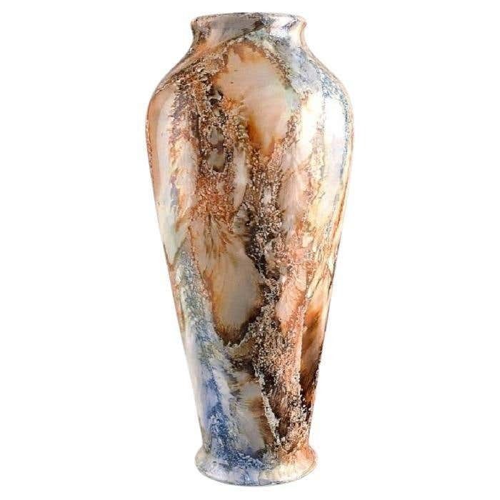 Arabia, Finland, Large Art Deco Vase In Glazed Faience, 1920s/30
