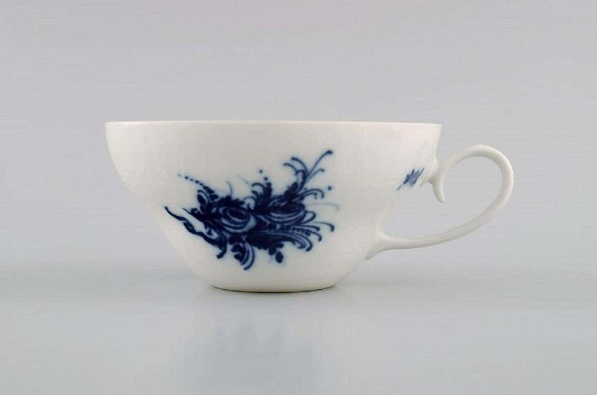 Bjørn Wiinblad For Rosenthal, 11 Romanze Blue Flower Teacups With Saucers, 1960s photo for sale