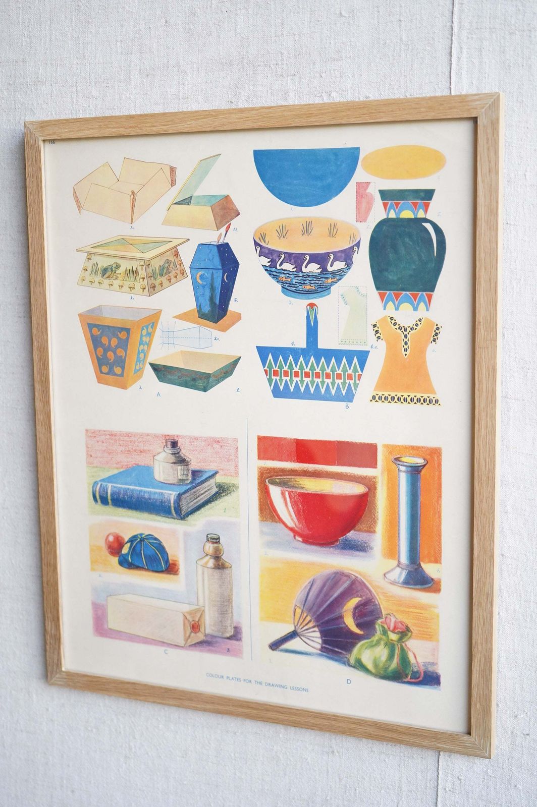 Framed Educational Print, Mid 20th Century photo Art