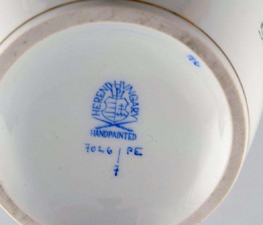 Herend Vase In Hand Painted Porcelain, Mid 20th Century photo vinterior