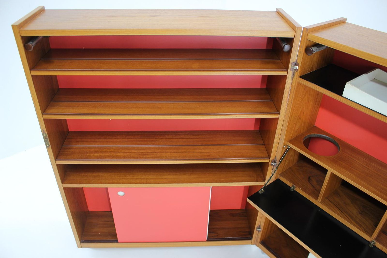 photo vintage 1960s Johannes Andersen Rare Teak Folding Bar Cabinet ,Denmark