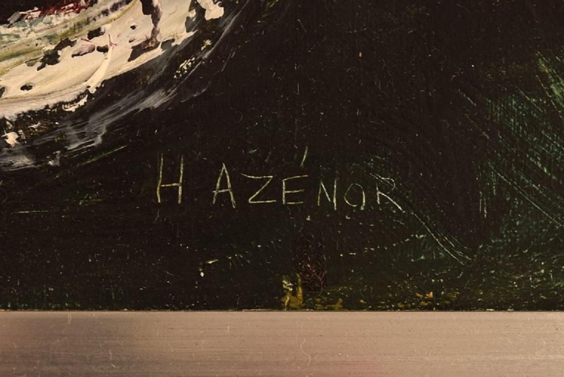 Hélène Azenor '1910 1999', French Artist, Oil On Canvas, Modern Circus Scene photo buy