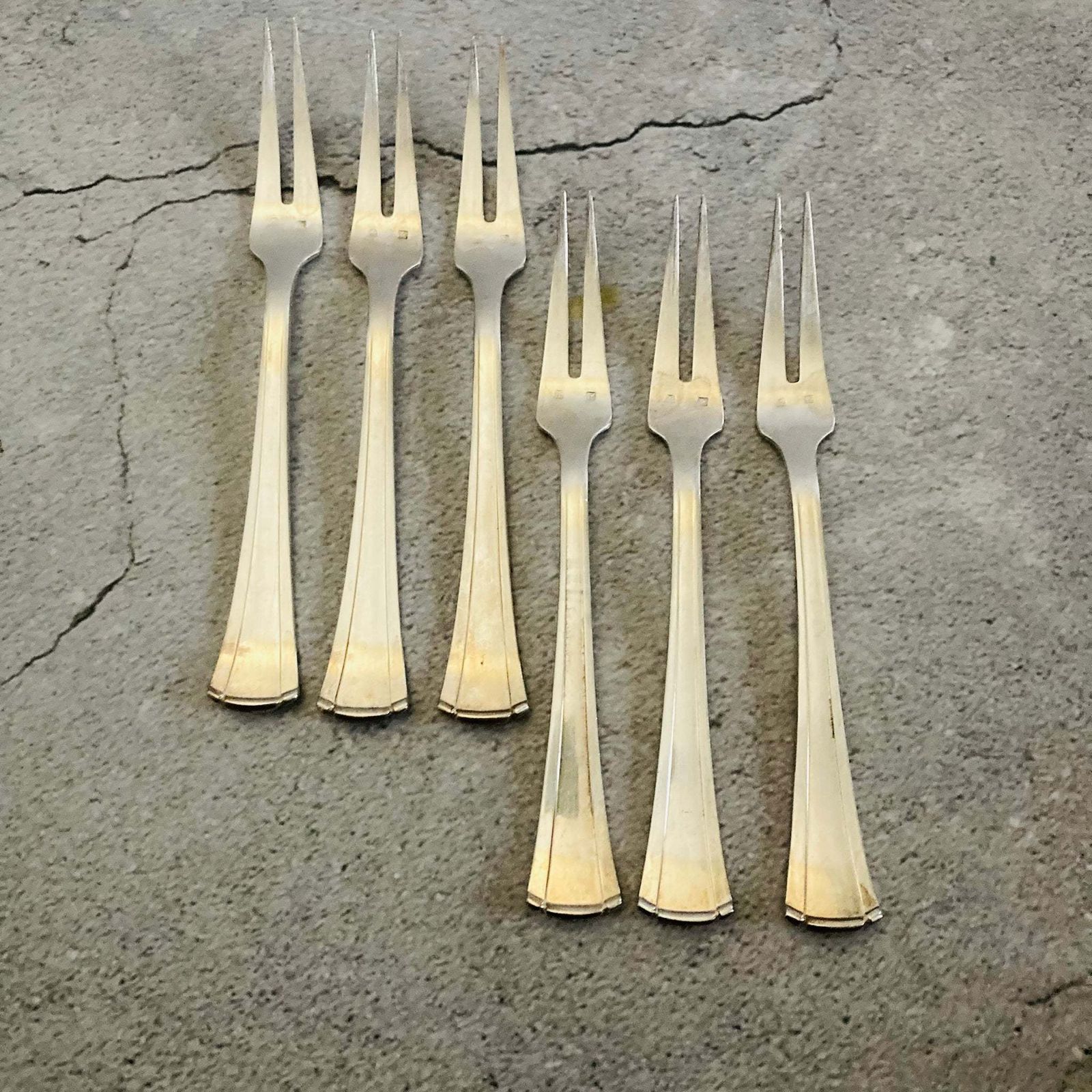 Antique Silver Escargot Fork  |  Fruit Dessert Fork