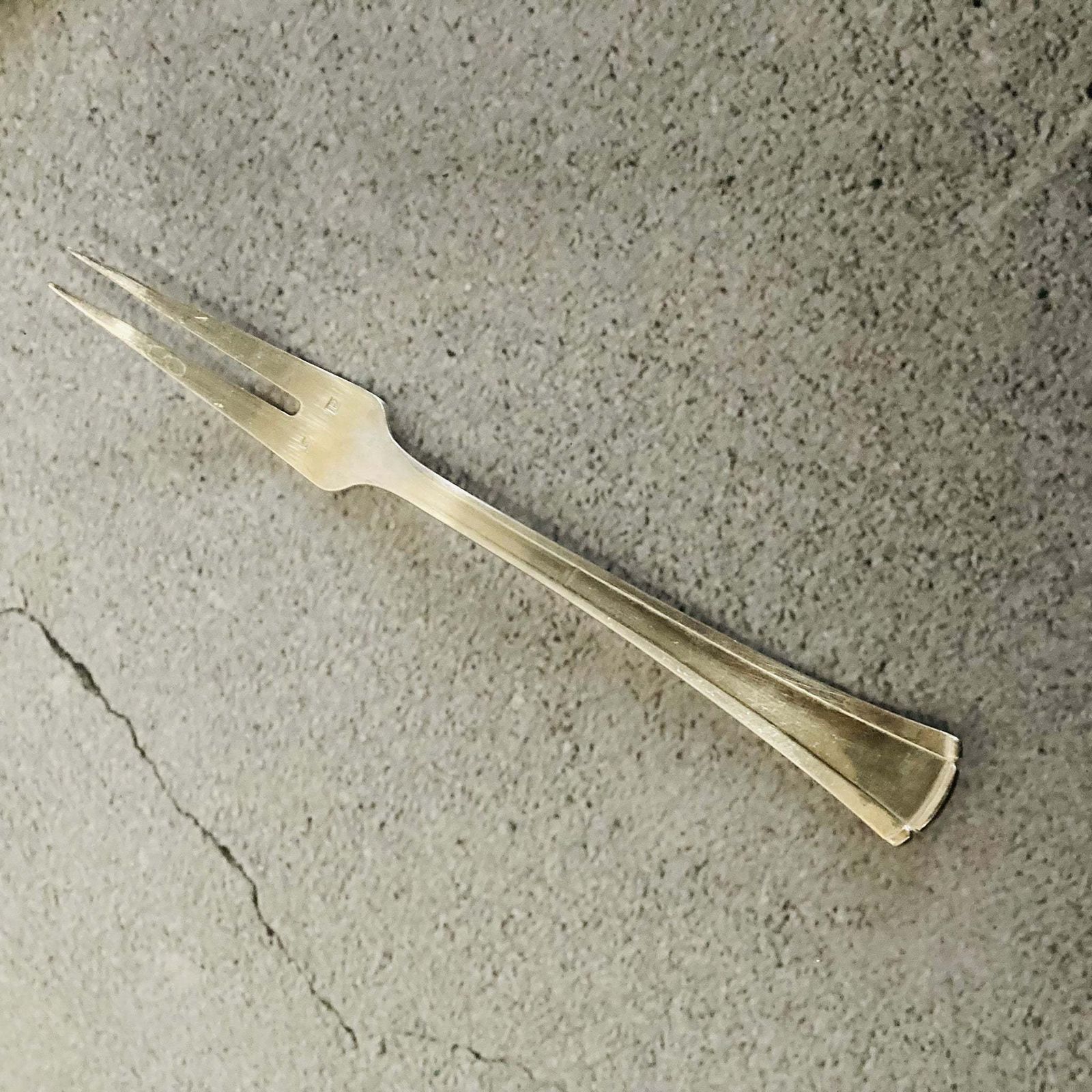 Antique Silver Escargot Fork  |  Fruit Dessert Fork photo Home Decor