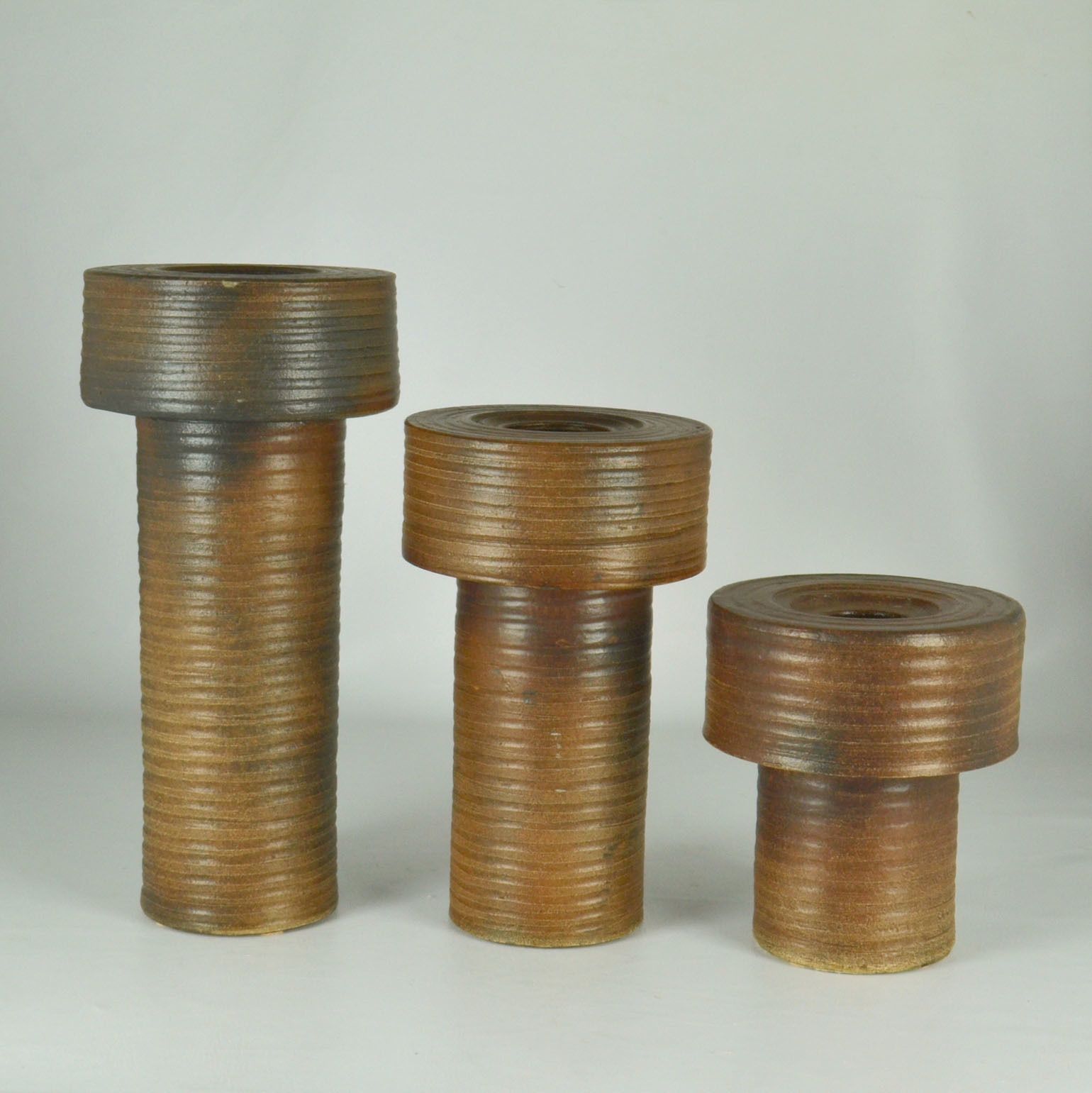Set Of Treetall Cylinder Vases In Earth Tones photo Home Decor