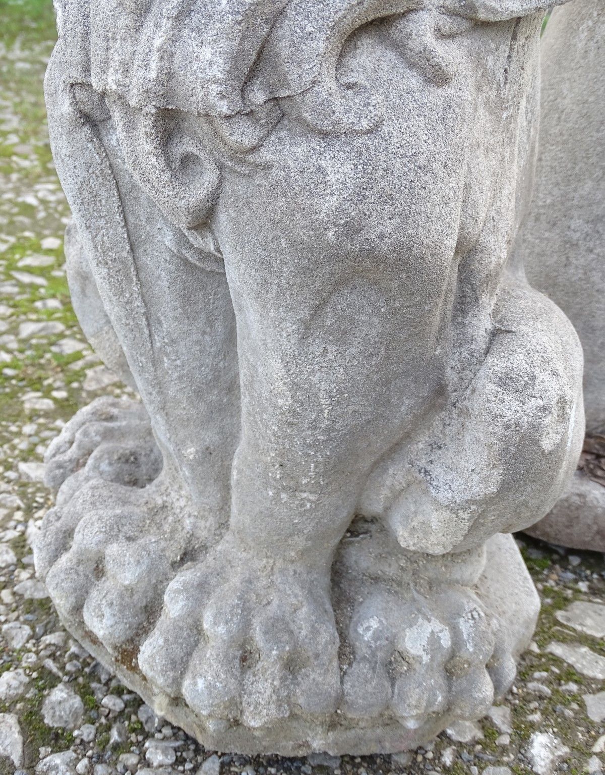 photo furniture Cast Composite Stone Sejant Lion Garden Ornament Architectural Salvage From A Country House 1 Of 4 Ol