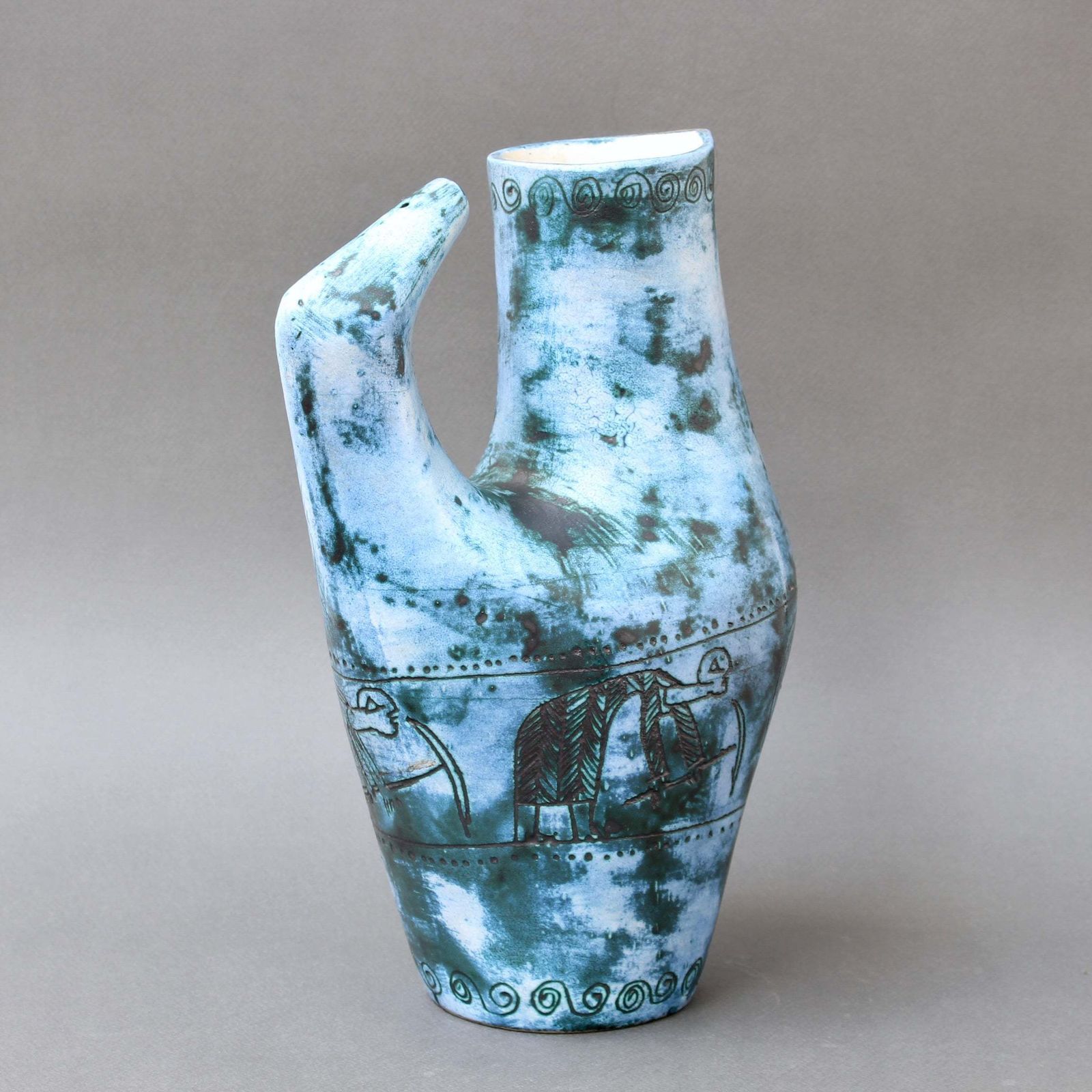 Mid Century French Decorative Pitcher / Vase By Jacques Blin (Circa 1950s) photo for sale