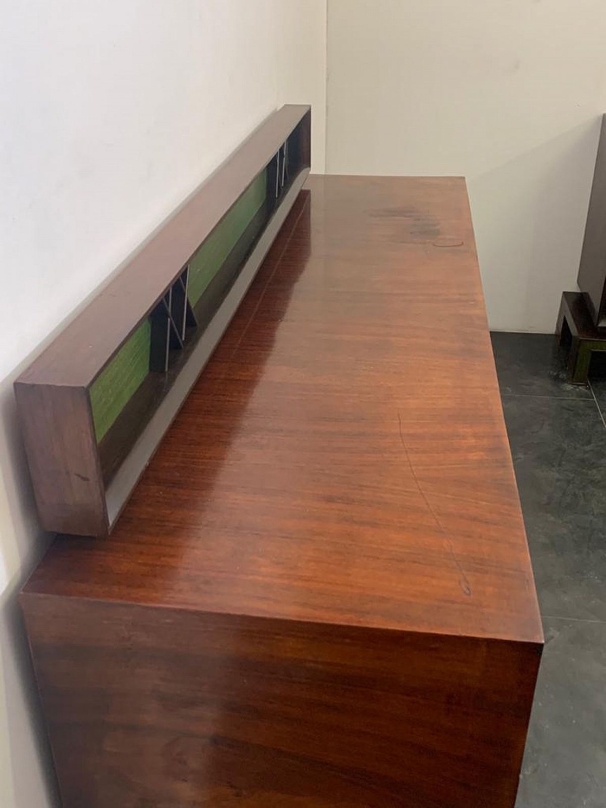 Sideboard In Art Deco Style In Green Rosewood, 1940s photo vintage
