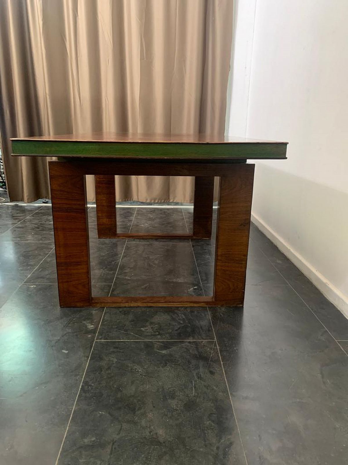 Table In Art Deco Style In Rosewood And Green Maple, 1940s photo 4840.16