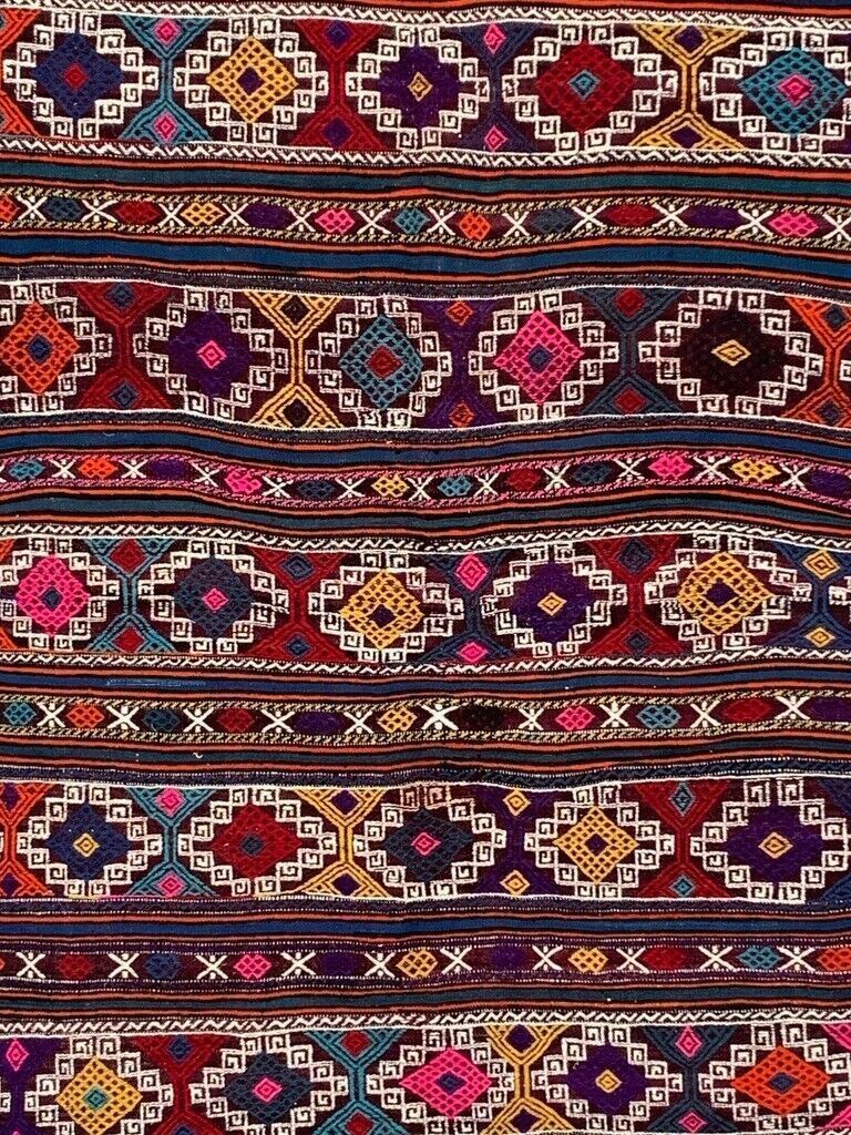Large Vintage Turkish Kilim Rug Wool Jajim Kelim photo furniture