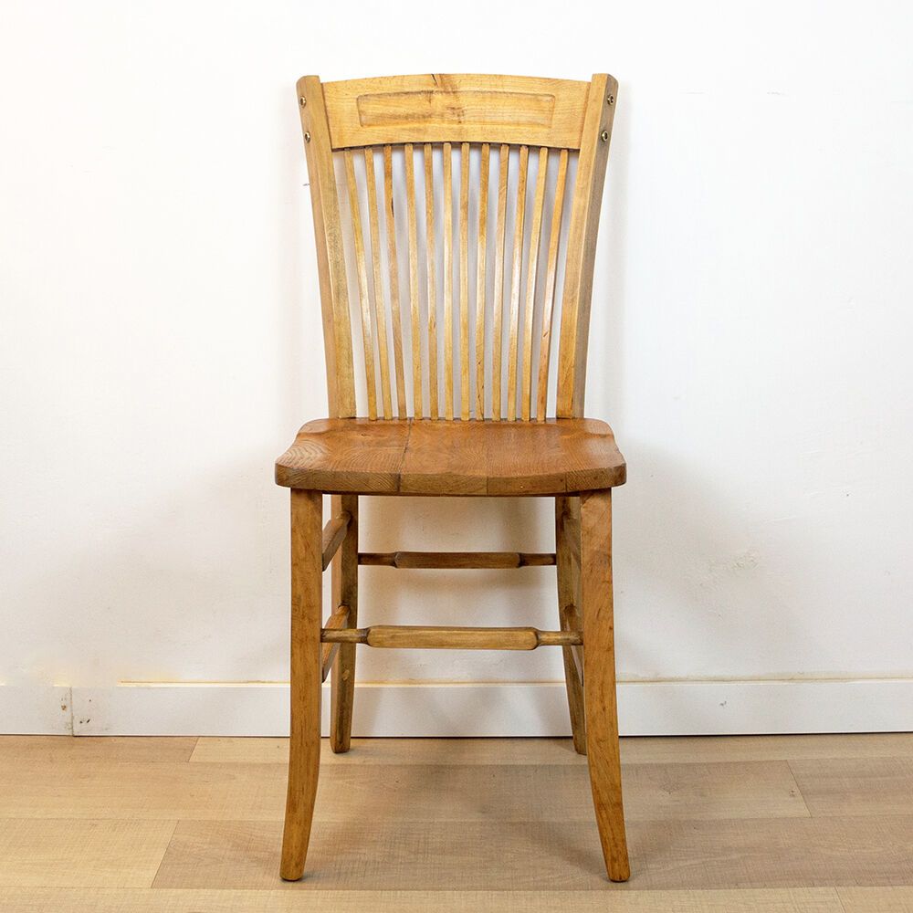 Vintage Oak Desk Chair, Spain, 1940s photo furniture