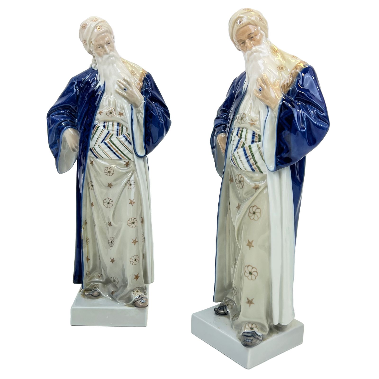 Two Royal Copenhagen Porcelain Figurine Of Nathan The Wise