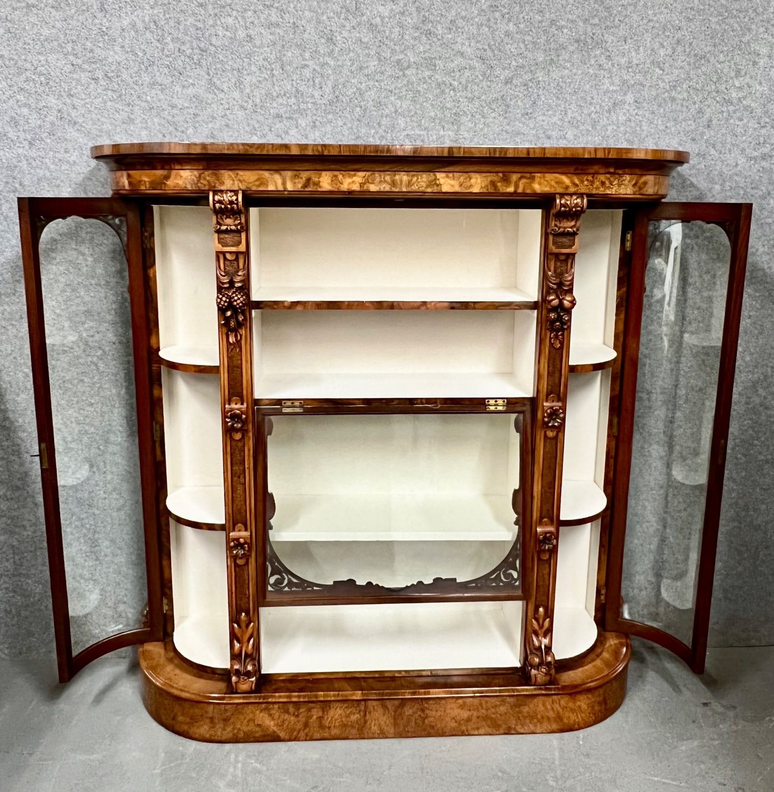 Pair Of Exhibition Quality Burr Walnut Cabinets photo vinterior