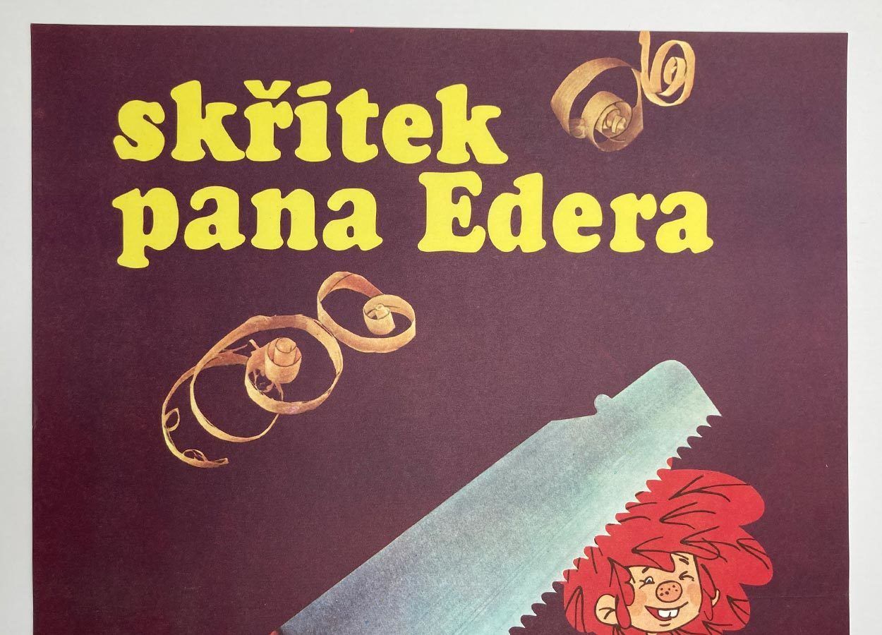 Original Film Poster, Master Eder And His Pumuckl, Hana Hejzlarová, 1983, Genuine Czech Vintage Print photo furniture