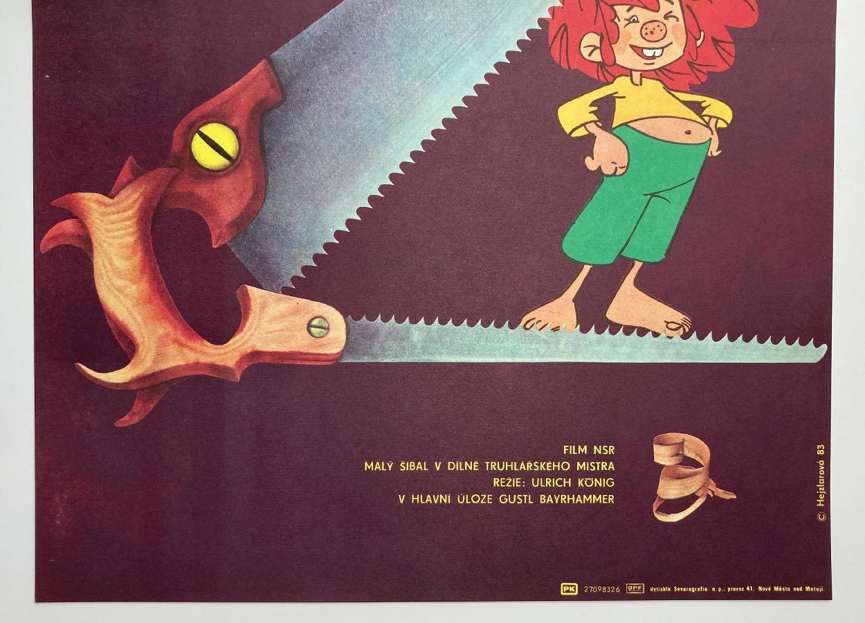 Original Film Poster, Master Eder And His Pumuckl, Hana Hejzlarová, 1983, Genuine Czech Vintage Print photo for sale