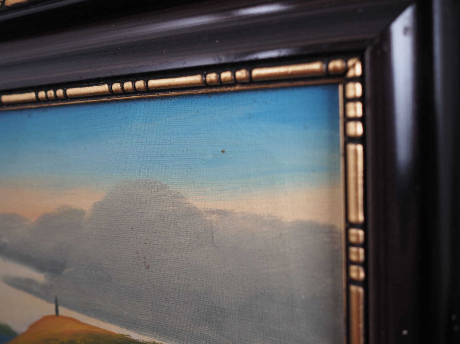 Art Painting „The Landscape With Hills”, Scandinavian Design, 1970s, By V. Kier photo