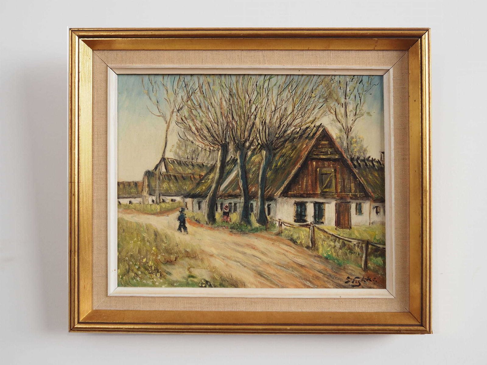 Schilderij „The Farm Under The Willows", Scandinavisch Design, Jaren 1960 photo furniture