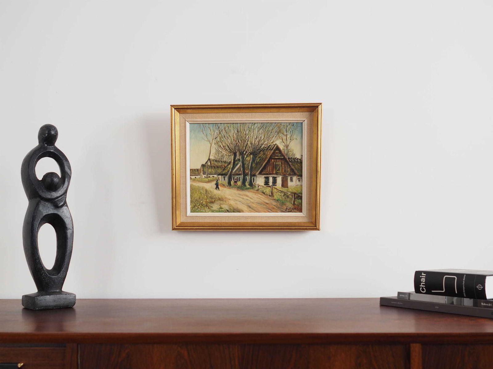 Schilderij „The Farm Under The Willows", Scandinavisch Design, Jaren 1960 photo Kunst