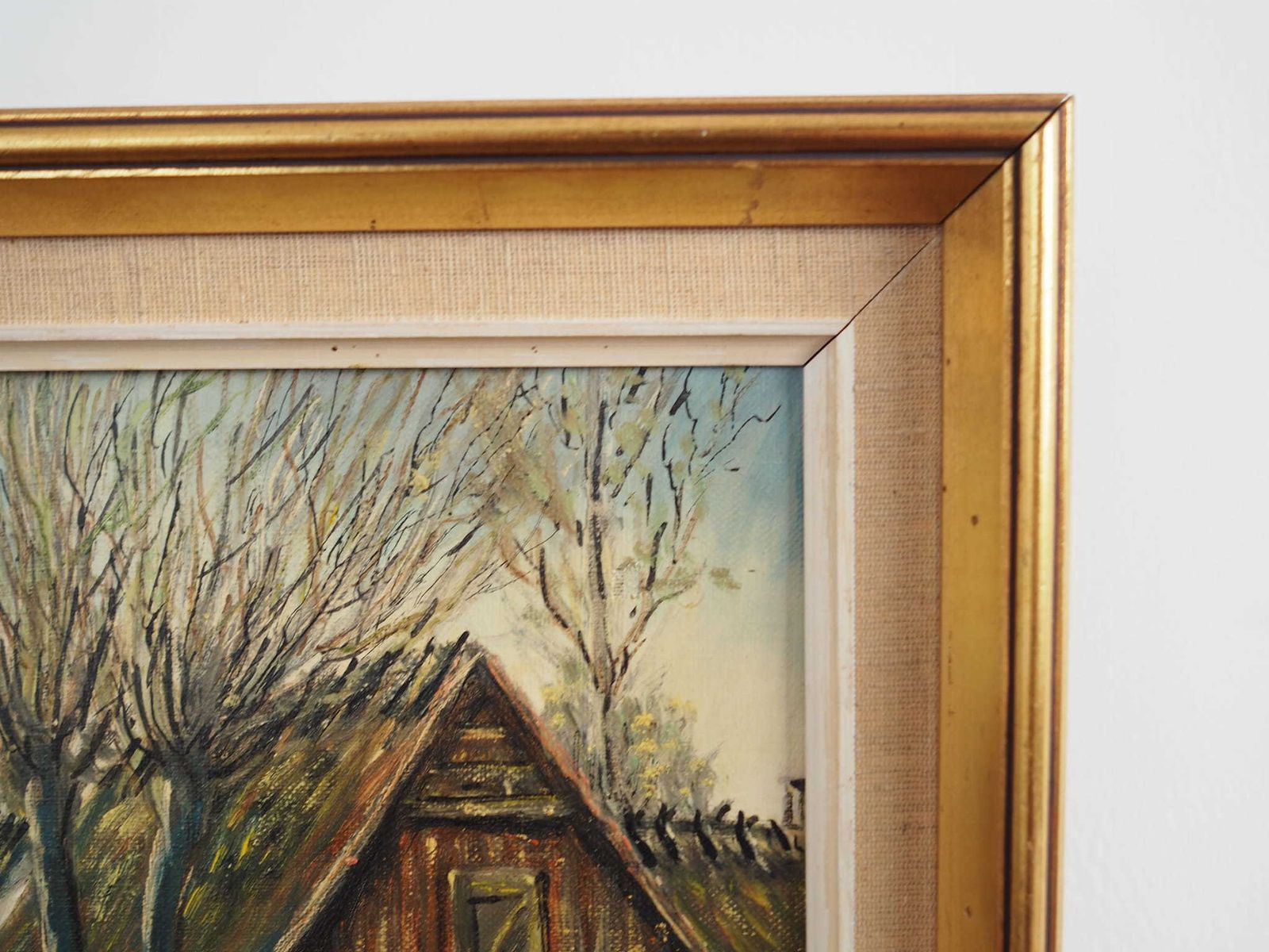 Schilderij „The Farm Under The Willows", Scandinavisch Design, Jaren 1960 photo buy