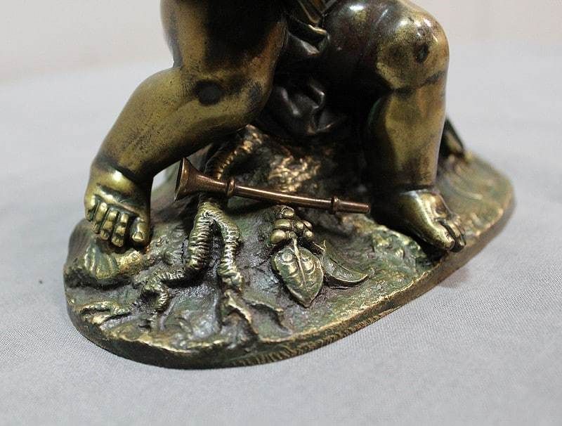 Bronze Child Musician   Late 19th Century photo buy