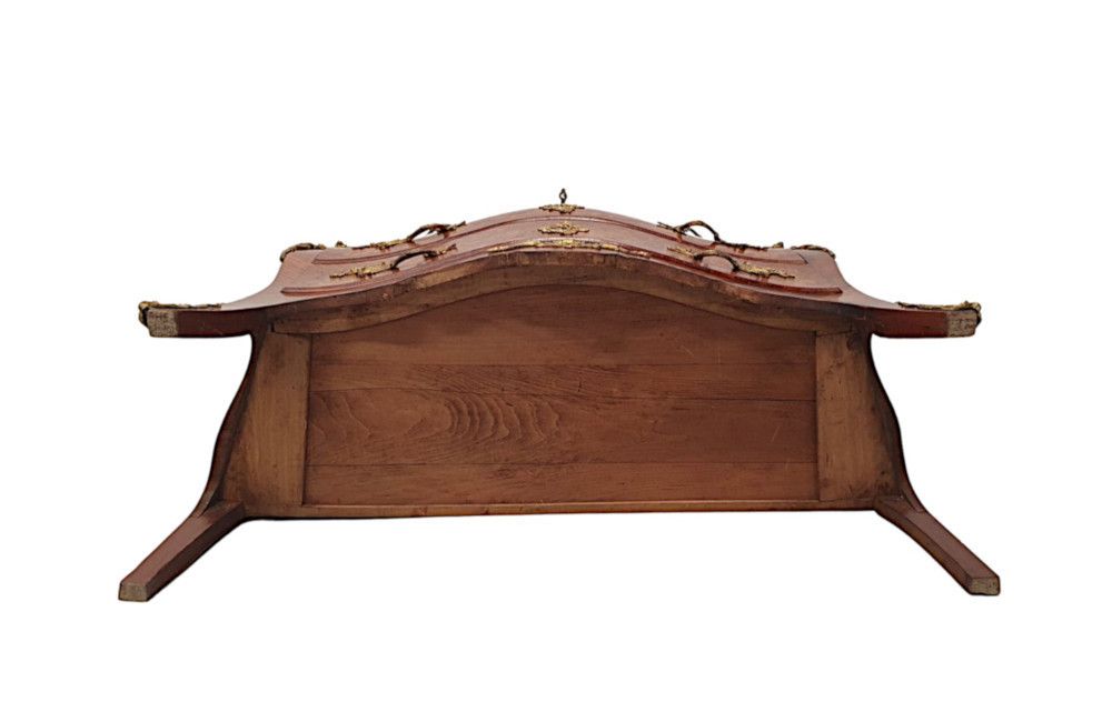 A Very Fine 19th Century Marquetry Inlaid Marble Top Chest Of Drawers photo vintage