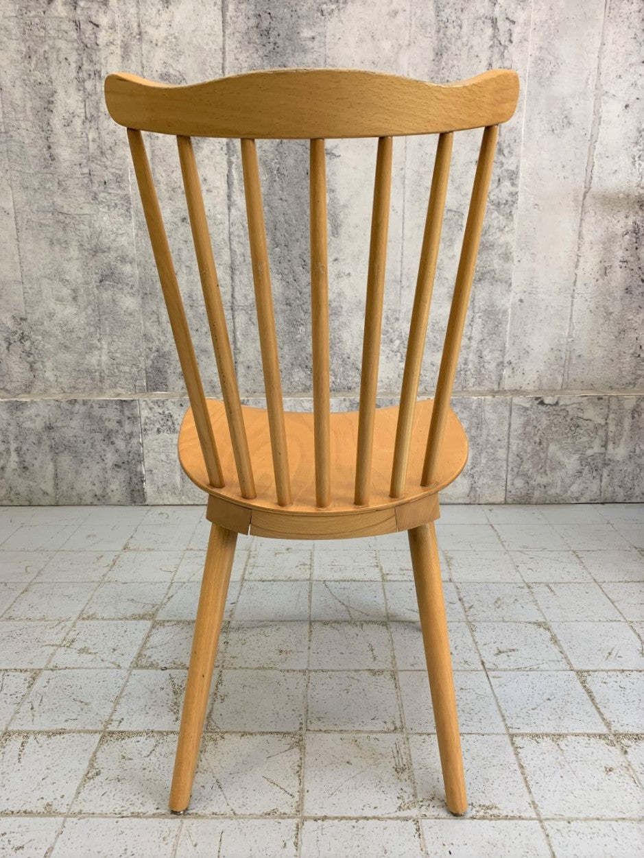 Set Of 6 Wooden Menuet Baumann Bistro Dining Chairs photo vinterior