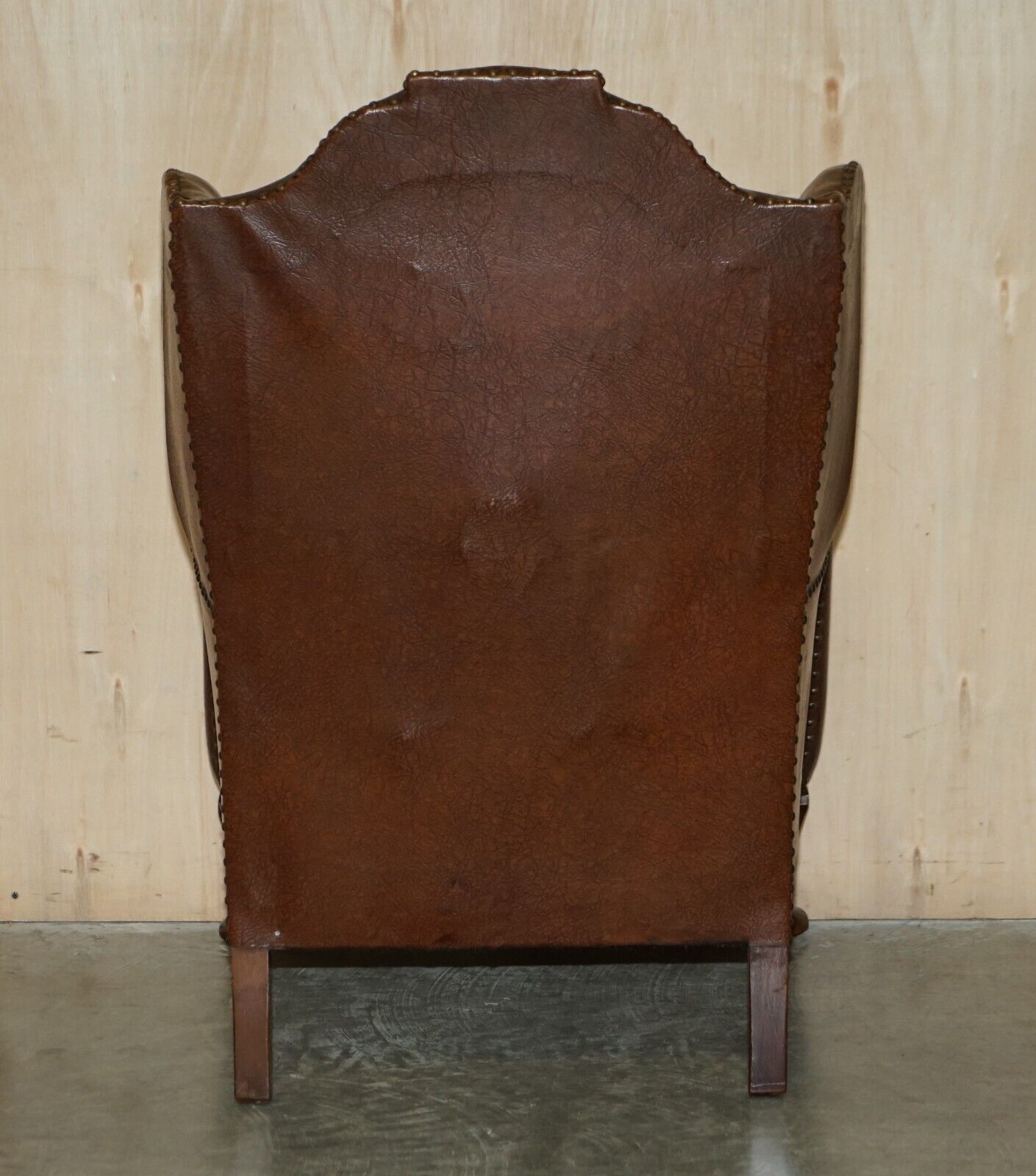 photo vintage Antique Pair Of Circa 1880 William Morris Carved Legged Wingback Armchairs
