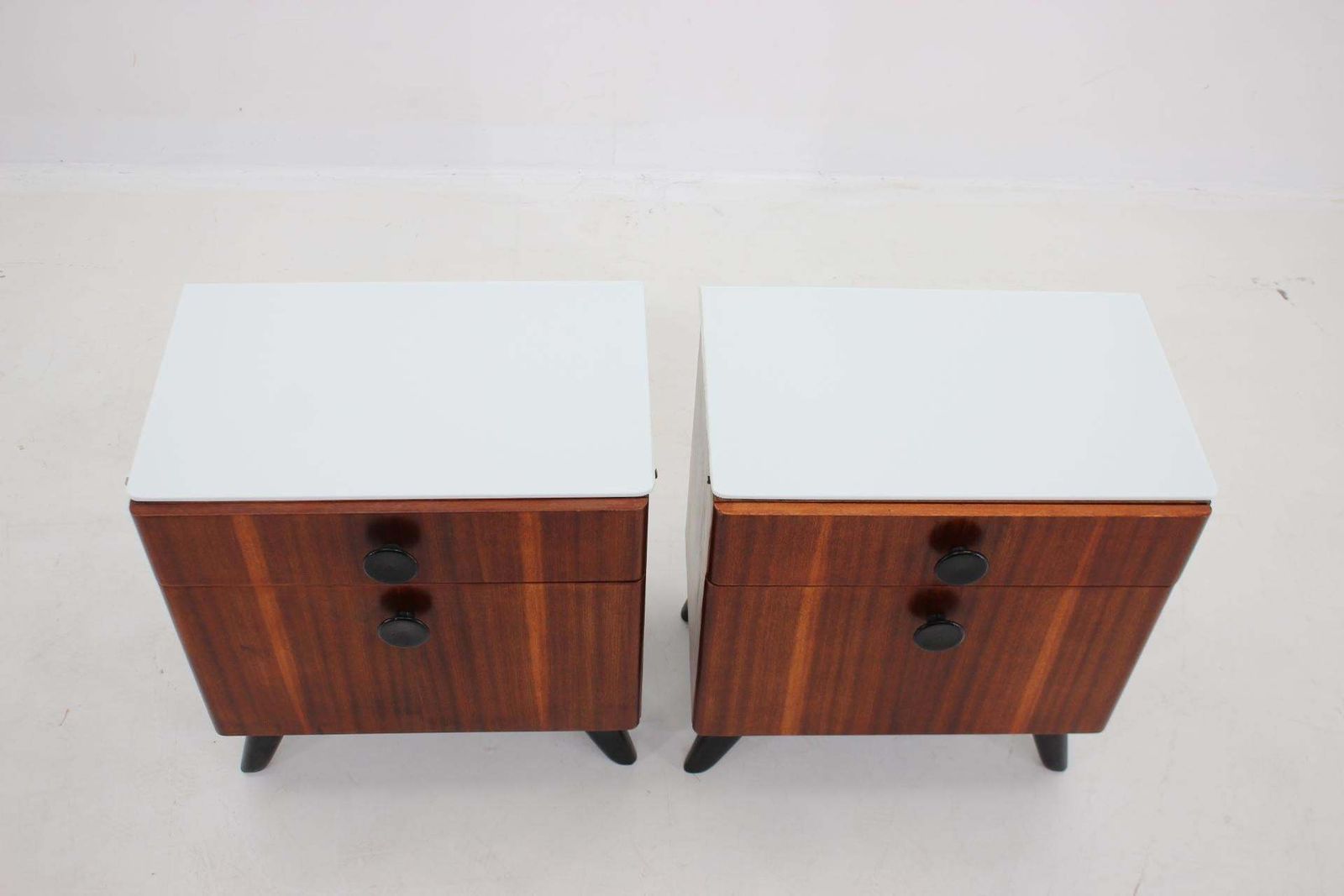 1950s Jindrich Halabala Mahogany Bedside Tables ,Czechoslovakia photo Furniture