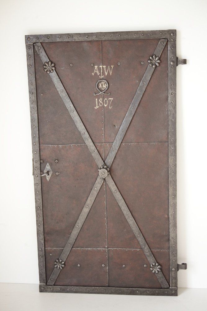 Antique Iron Plate Door, 1800s photo furniture
