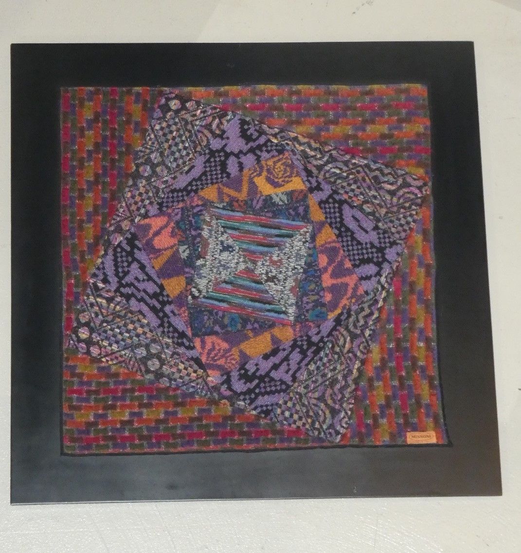 Tapestries On Wooden Frame From Missoni, Italy, 1980s, Set Of 2 photo for sale