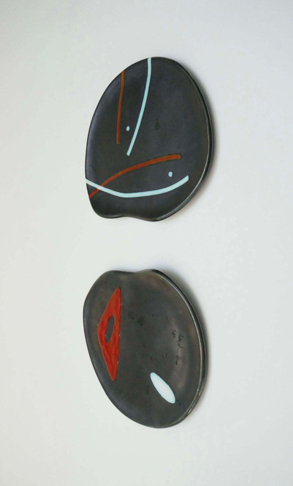 Free Form Surrealist Black Ceramic Dishes/Plaques By Peter Orlando, France,1960s photo furniture
