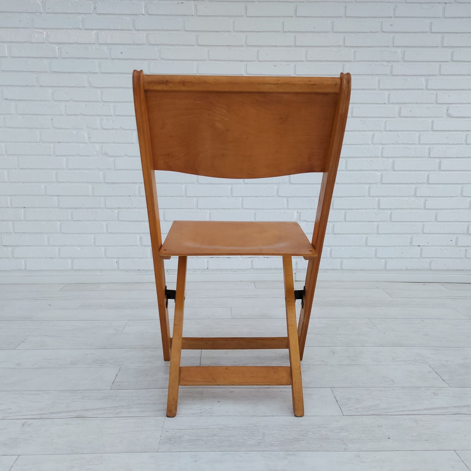 60s, Danish Design, Set Of 3 Pcs Folding Chairs, Plywood photo vinterior
