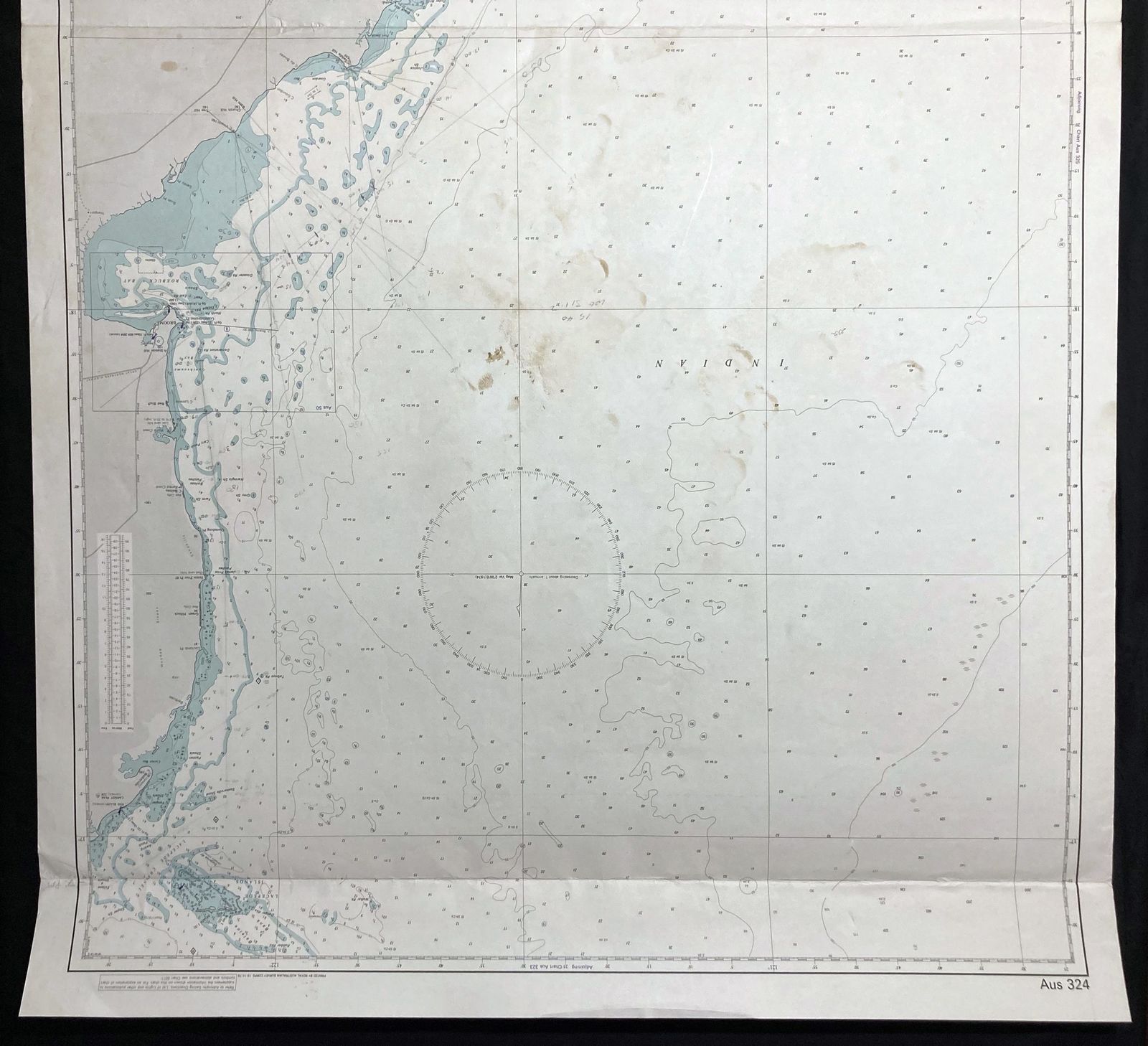 Nautical Chart Lacepede Islands To Bedout Islet Western Australia Aus 324 Ran 1978 photo furniture