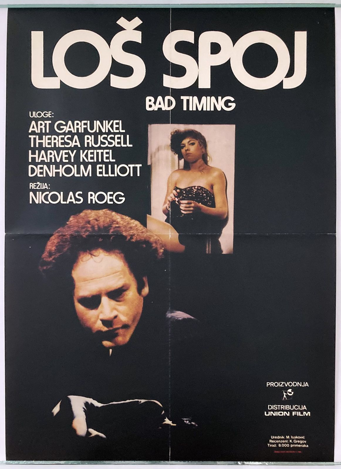 Original Vintage Movie Poster Bad Timing Art Garfunkel Nicolas Roeg 1980
