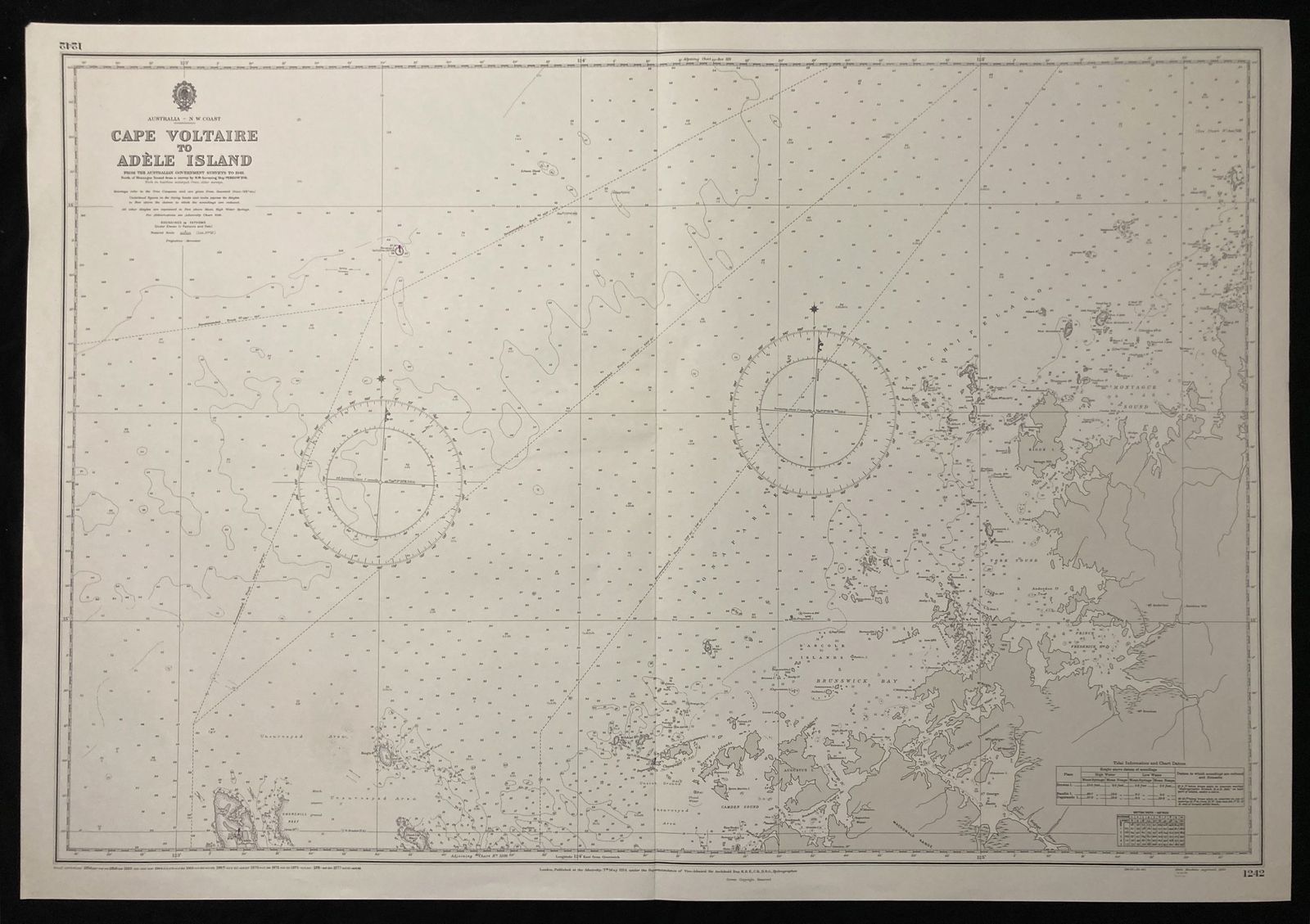 Nautical Chart Cape Voltaire To Adele Island North Australia Admiralty 1979