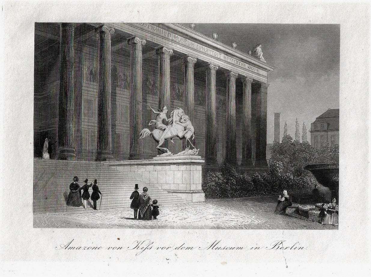 Amazone Von Kiss Berlin Museum Print Engraving 1845 photo furniture