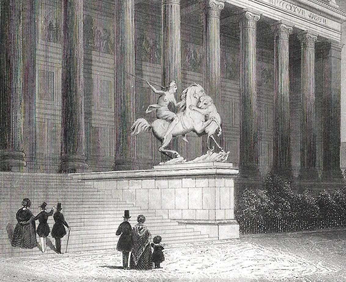 Amazone Von Kiss Berlin Museum Print Engraving 1845 photo for sale