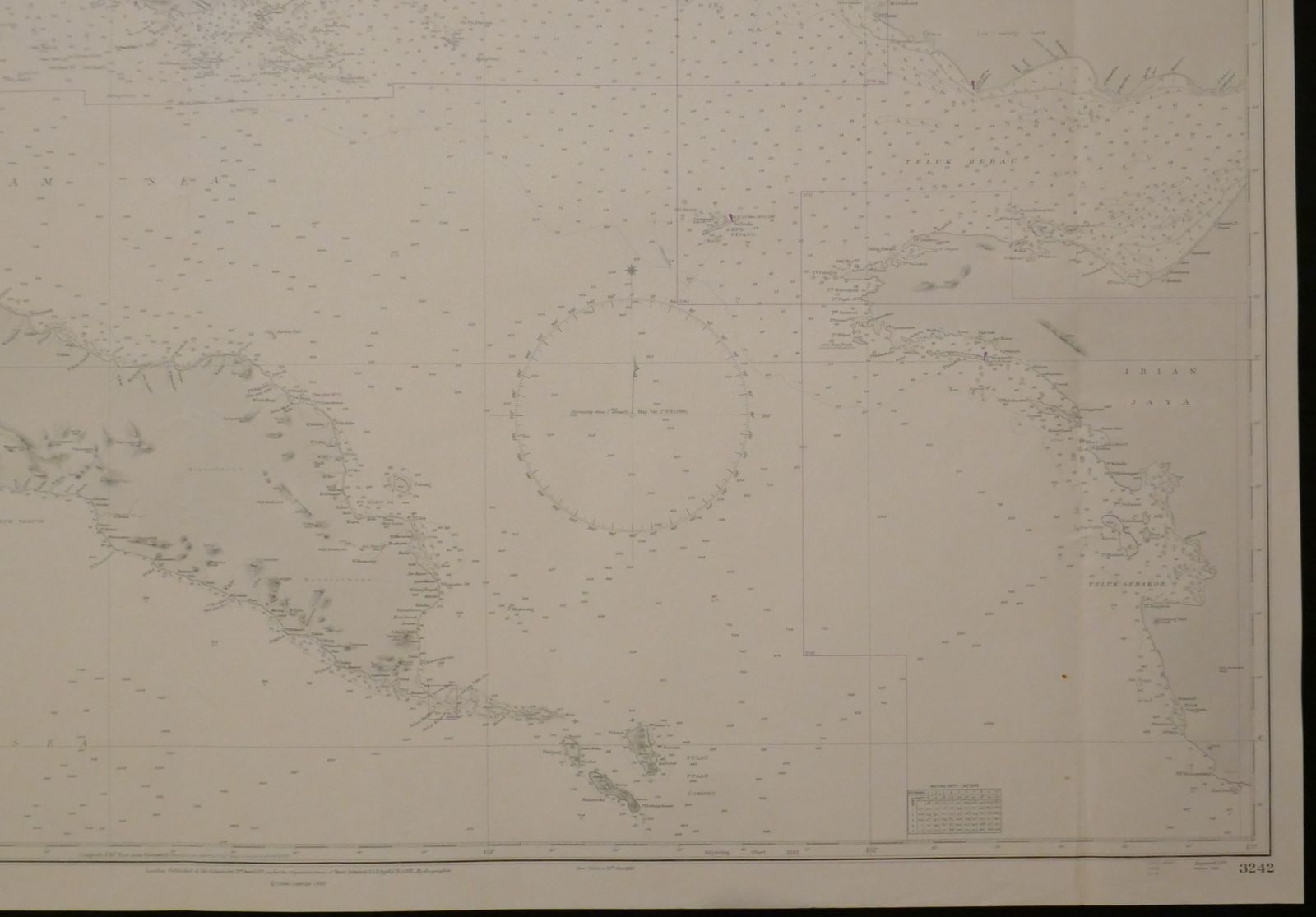 Nautical Chart Eastern Portion Of Seram Sea Indonesia Admiralty 1980 photo Art